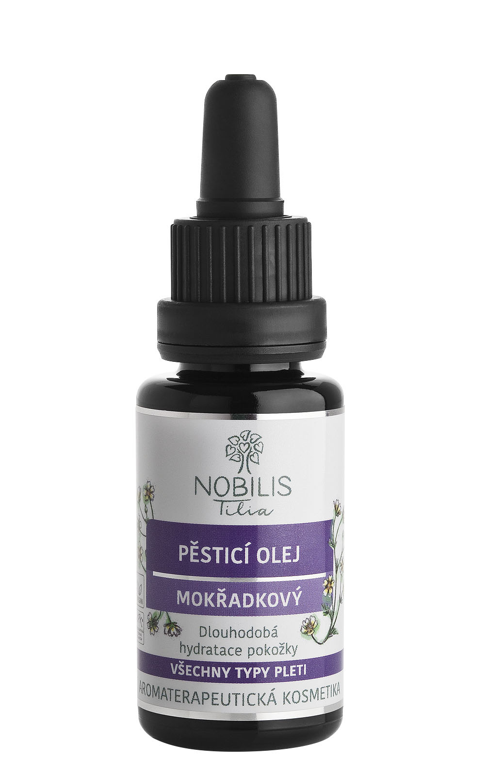 Pěsticí olej mokřadkový 20 ml fialové sklo