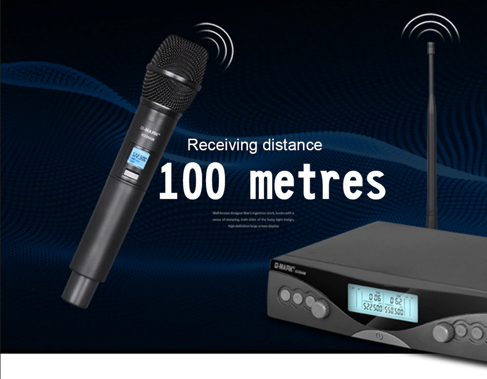 G-MARK G320AM bezdrátová sada 2 mikrofonů