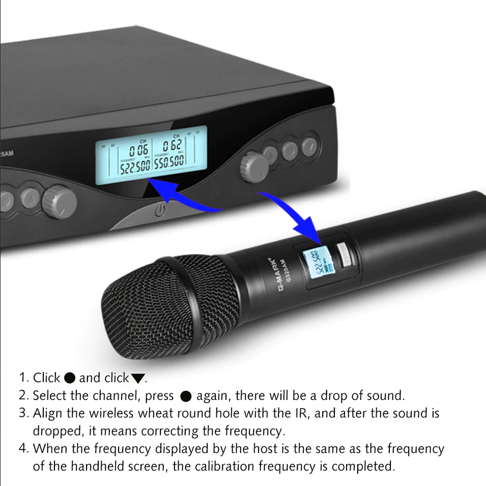G-MARK G320AM bezdrátová sada 2 mikrofonů