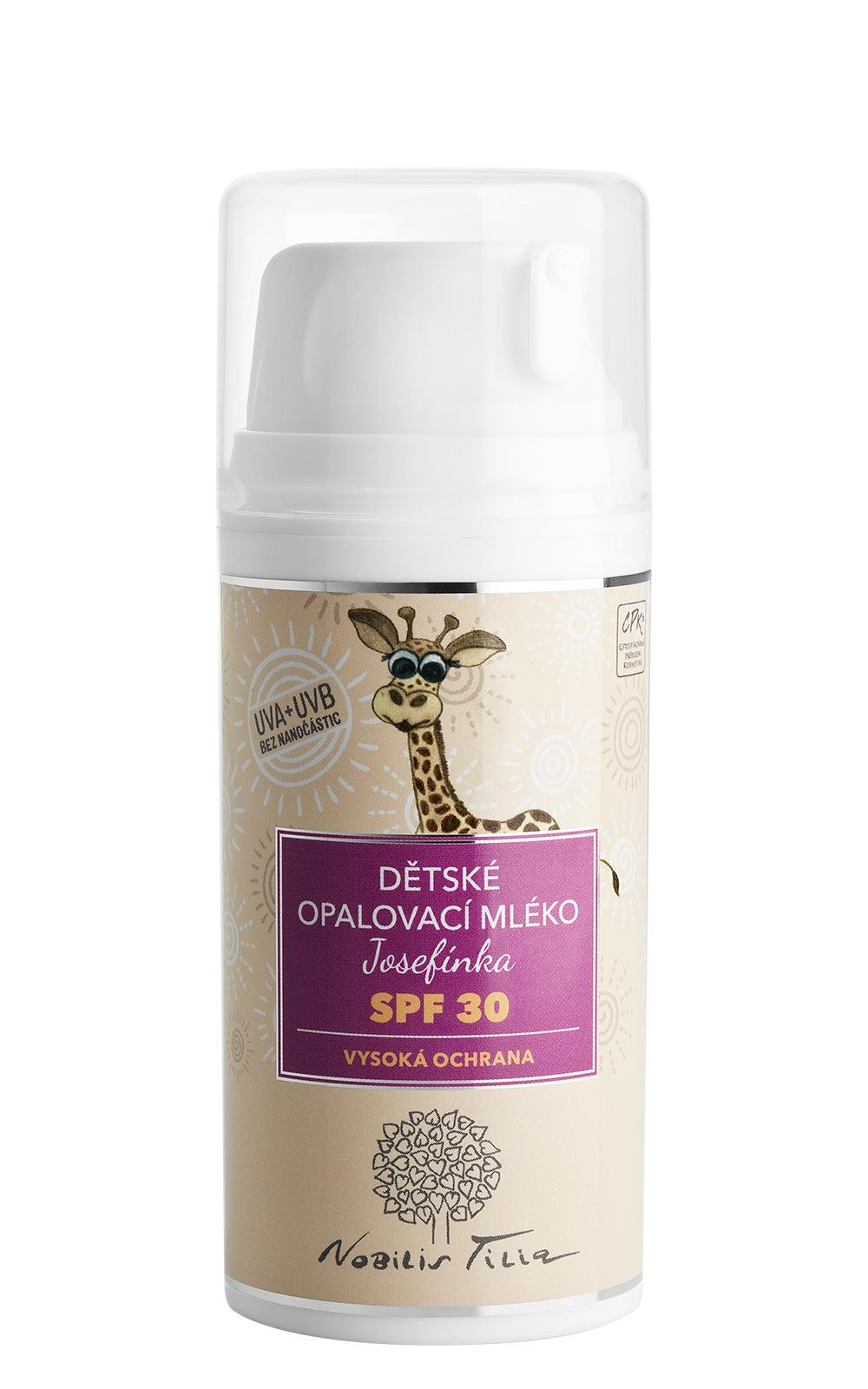 Dětské opalovací mléko Josefínka SPF 30