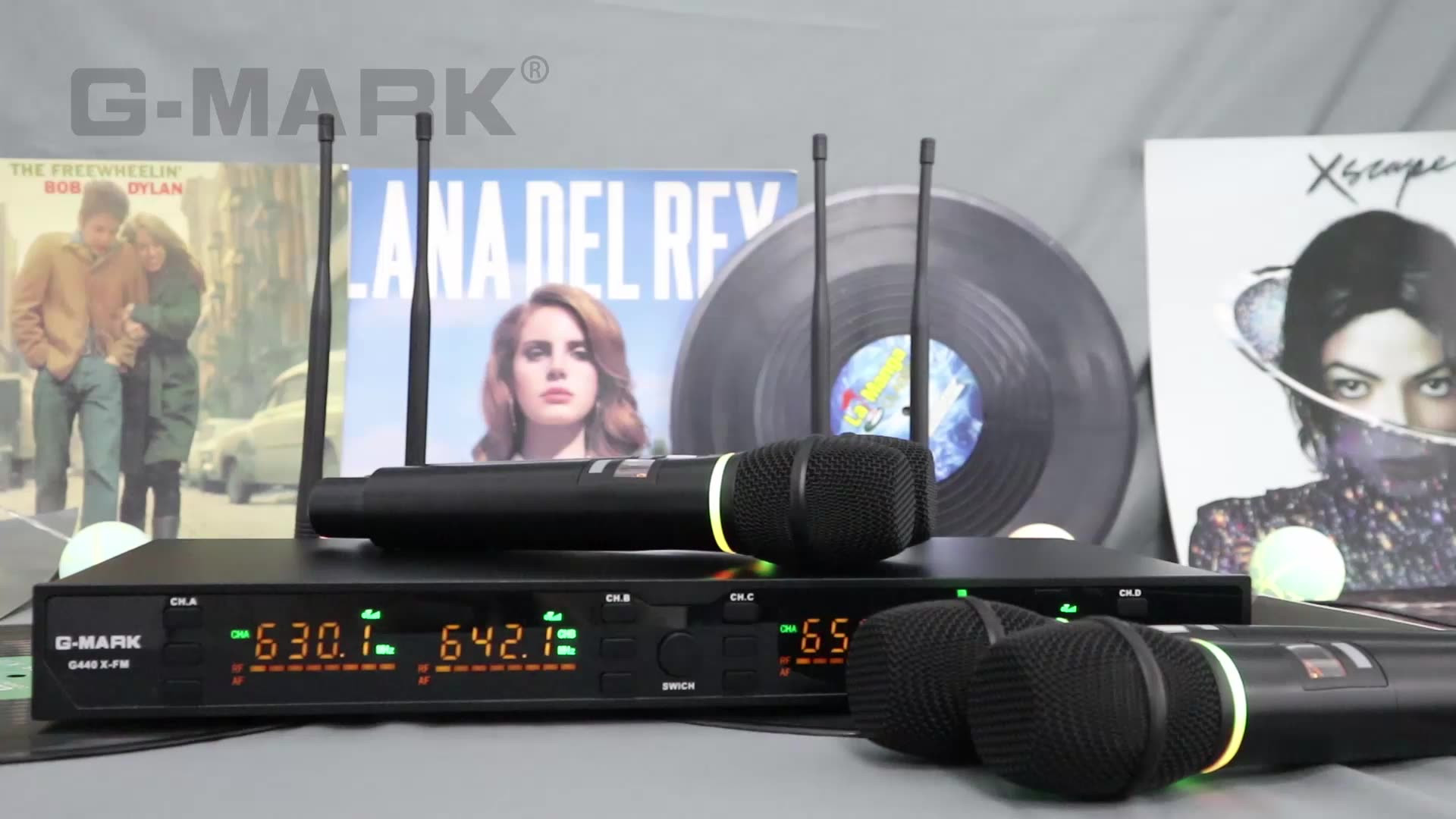 G-MARK G440FM bezdrátová sada 4 mikrofonů