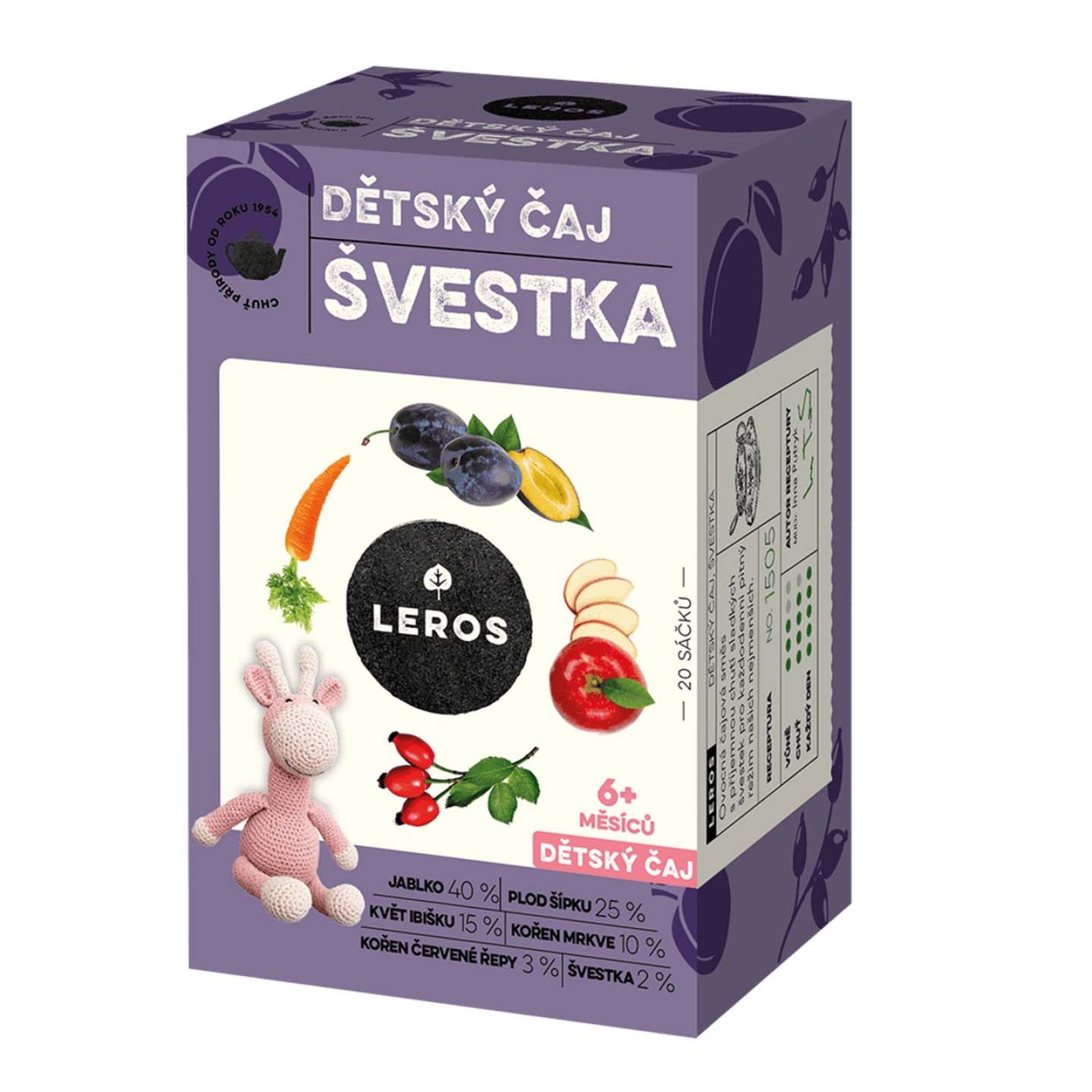 Leros Dětský čaj Švestka
