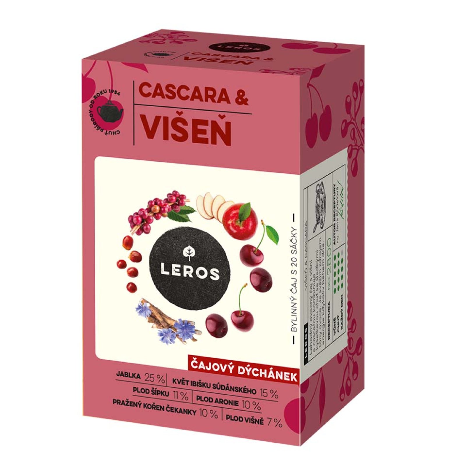 Leros Čajový dýchánek, višeň & cascara
