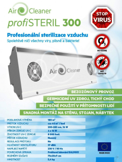 Air Cleaner profiSteril 300, UV sterilizátor vzduchu