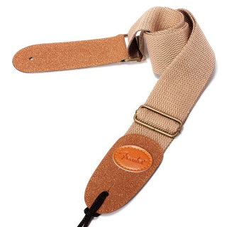 Kytarový popruh Fender Logo Strap béžový