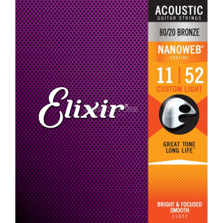 Elixir Nanoweb 11-52 acoustic guitar strings